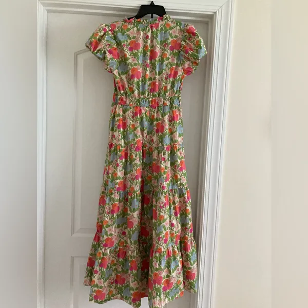 Entro Vibrant Floral Midi Dress Like New - Image 4