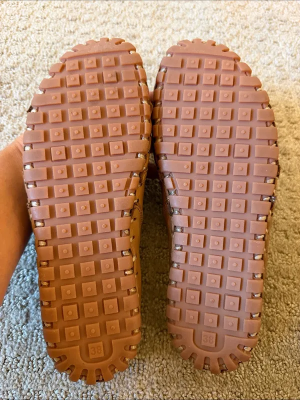 Spring Step Fusalide Leather Mules Boho Laser Cut Brown Clogs Slide Sandals - 38 - Image 6