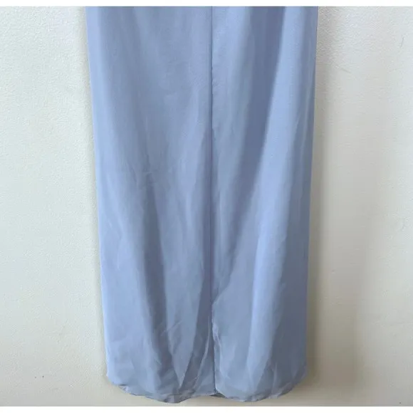 Jordan Y2K Light Blue Strapless Sparkle Chiffon Prom Bridesmaid Wedding Guest XS - Image 8