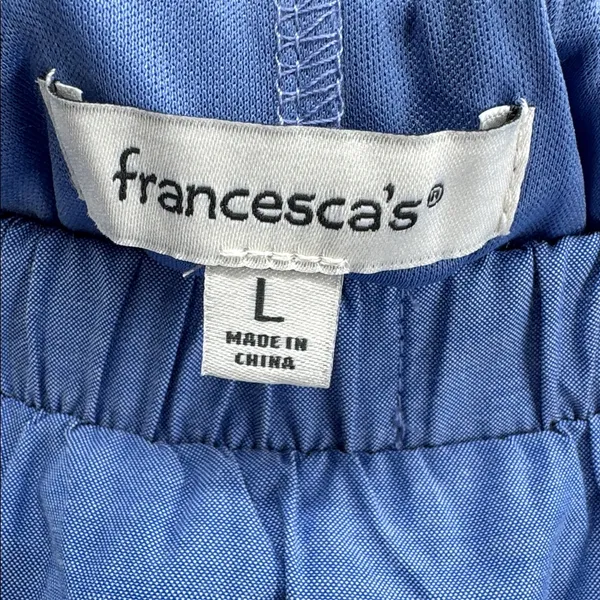 Francesca's Collections Blue Maxi Skirt Lace Accent western boho country cottage - Image 7