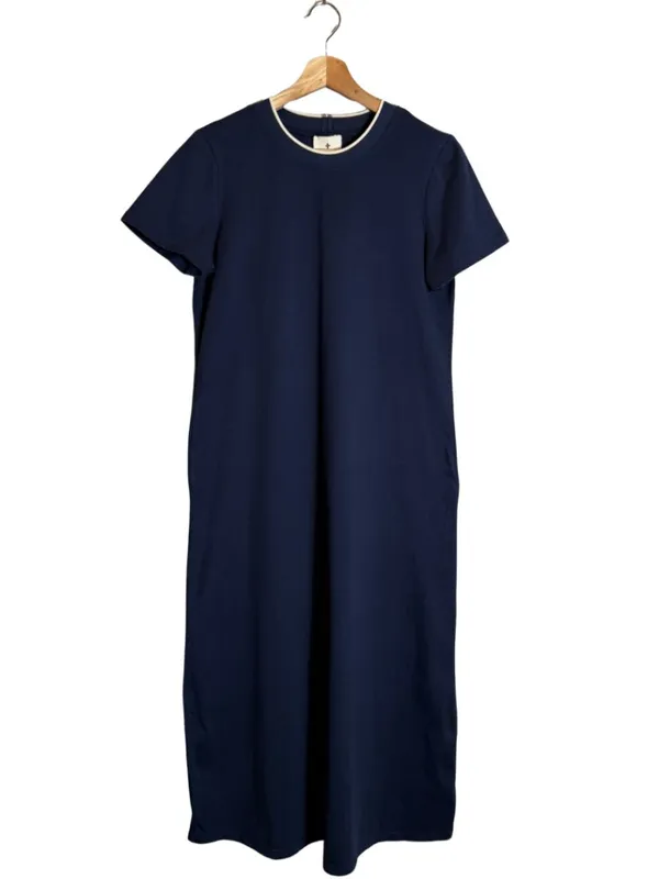 Tuckernuck Colbie Maxi Dress Women's XS Navy Blue Preppy Minimalist Casual Chic - Image 5