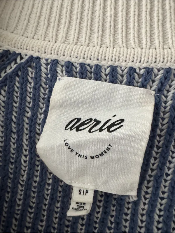 Aerie Sugar Rush Chenille Sweater Marbled Blue‎ - Image 9