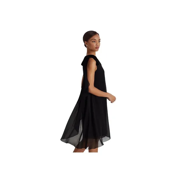 Lauren Ralph Lauren Womens Georgette One-Shoulder Dress 253808477001 Black 2 - Image 9