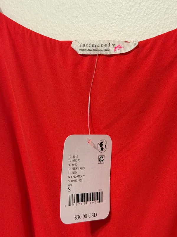 NWT Free People Intimately Red Tank Top Size Small NEW red - Image 4