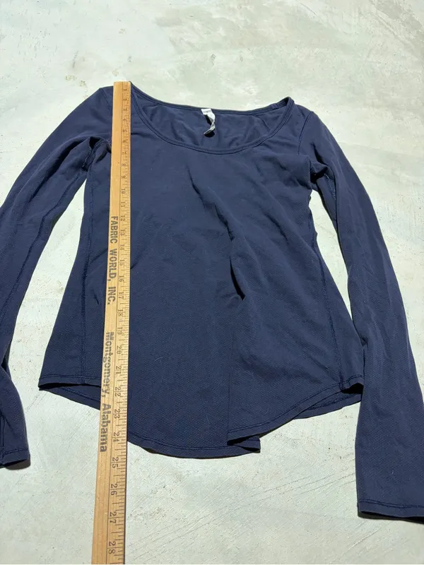 Lululemon Long Sleeve Scoop Neck Top navy 6 - Image 6