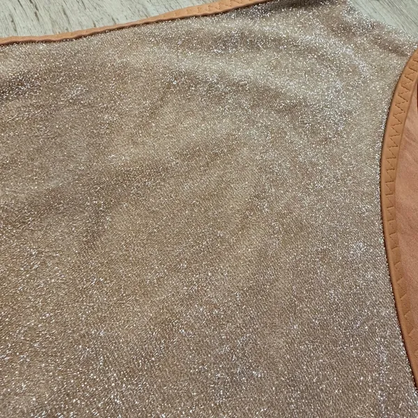 AERIE | Orange Metallic Shine Sparkle 90s High Waisted Cut Cheeky Bikini Set, XL - Image 5