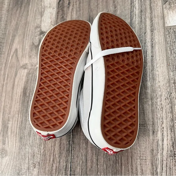 Unisex Vans Gray /Off White Sueden Lace Up Sneaker Shoes Womens :7 Mens:5.5 - Image 4