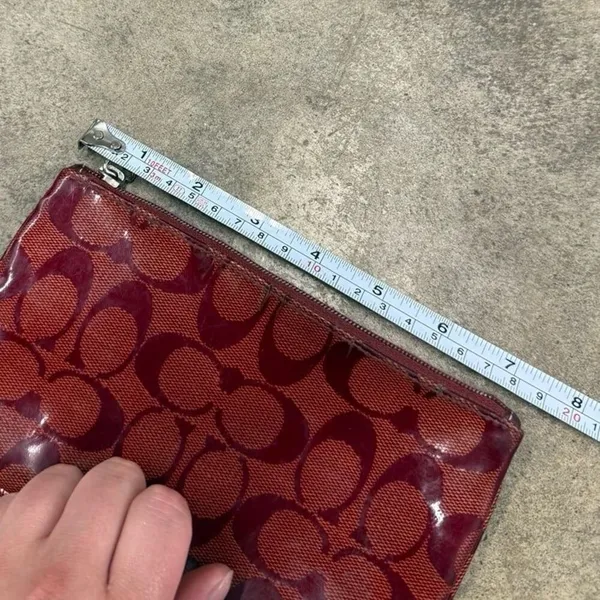 Vintage y2k Coach Patent Monogram wristlet wallet coin purse - Image 2