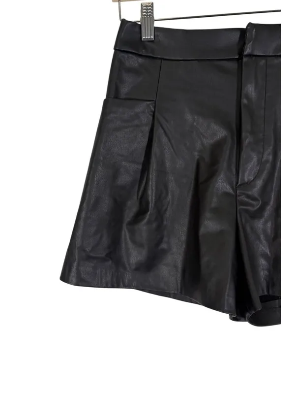 NEW Zara Faux Leather High Waist Shorts Size Small - Image 4