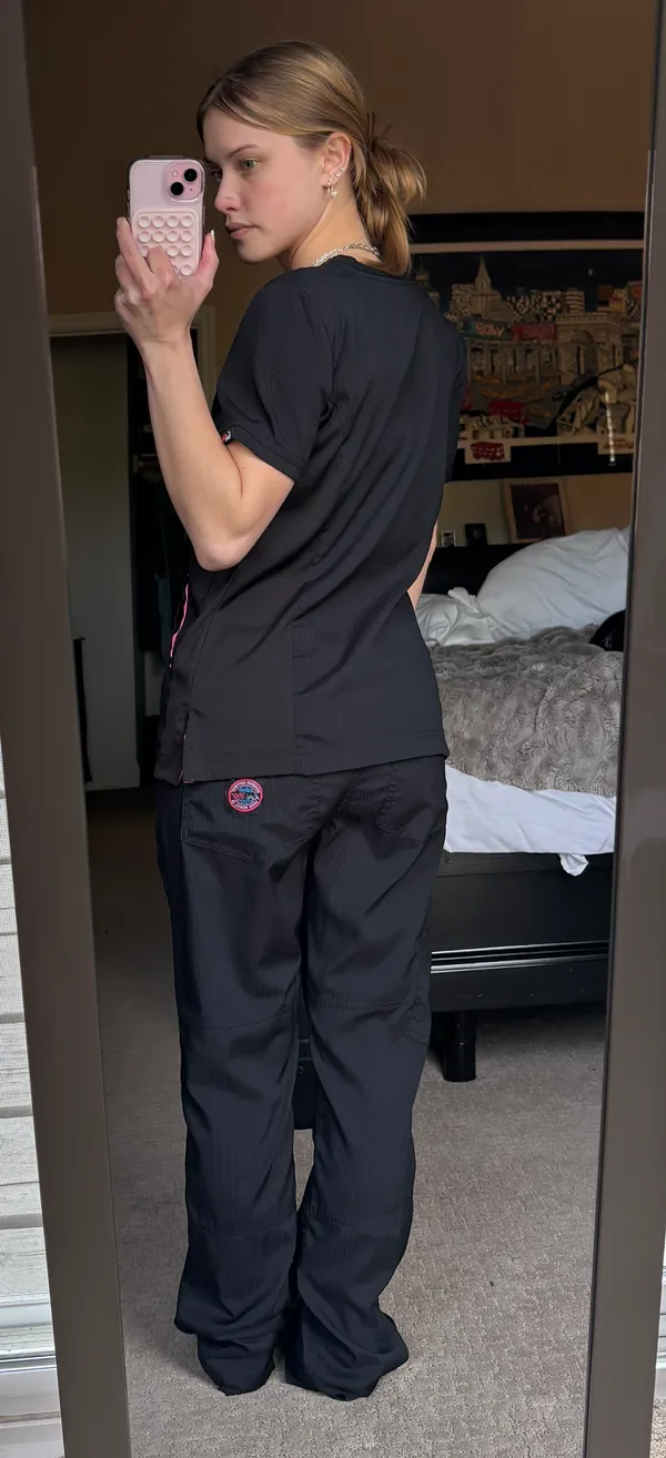 Koi Black Scrubs Size XXS - Image 3