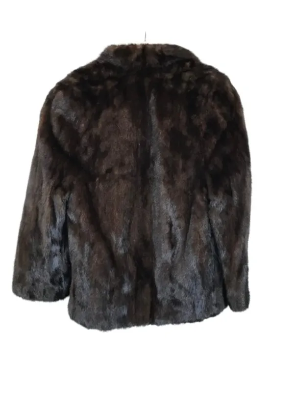 The House of Quality Furs Dark Brown Vintage Mink Fur Jacket with Pockets - Image 6