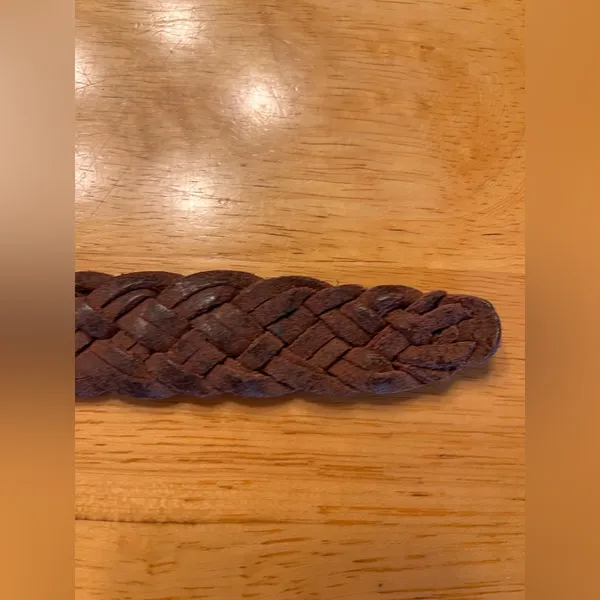 Women's Braided Leather Belt - Brown Unisex 38 inch full boho coastal cowgirl - Image 10