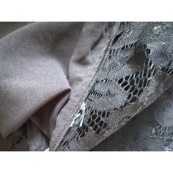 French Connection Medium Tank Top Blouse Womens Lace Black Sleeveless Sheer - Image 13