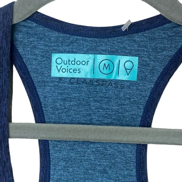 NWOT Outdoor Voices Athletic Workout Tank Top Racerback Sleeveless M Navy Blue - Image 7