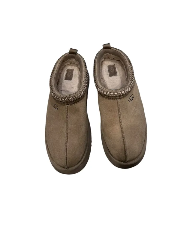 UGG Tazz Mustard Seed Size 12 Platform Slippers - Beige Pre-Owned - Image 5