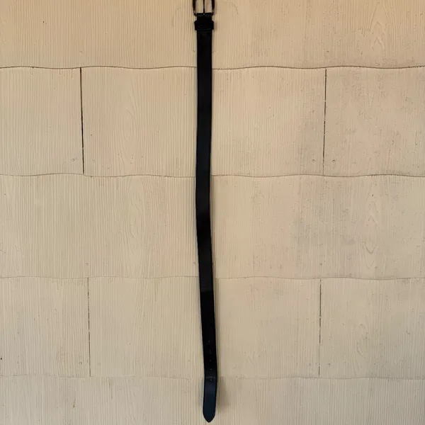 Genuine Black Leather Belt - Image 2
