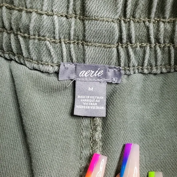 Aerie Drawstring‎ Green Shorts - Image 7