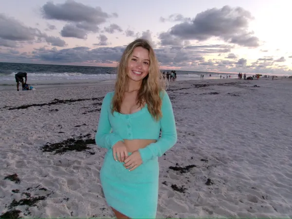 Hello Molly Two piece set | Tiffany Blue | Light Blue | cropped set with skirt - Image 3