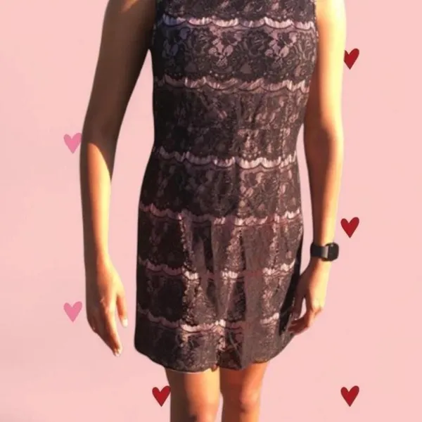 Forever 21 Pink and black lace flapper dress - Image 7