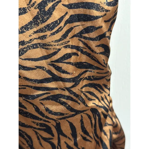 Likely Alessia Tiger Print Ruched Satin Cowl Neck Cocktail Dress Party Night Out - Image 5