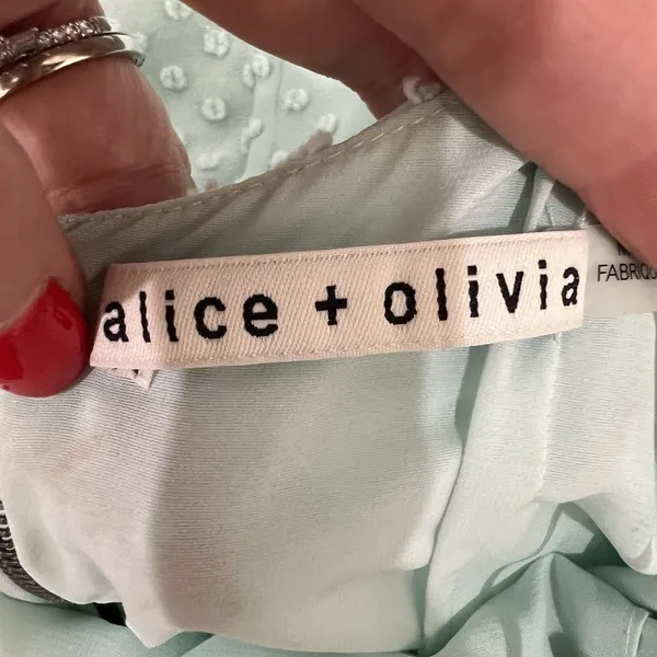 Alice & Olivia‎ 2 Dress Silk Katie Tie Mini Swiss Dot Flo Fulton Bold Beautiful - Image 10