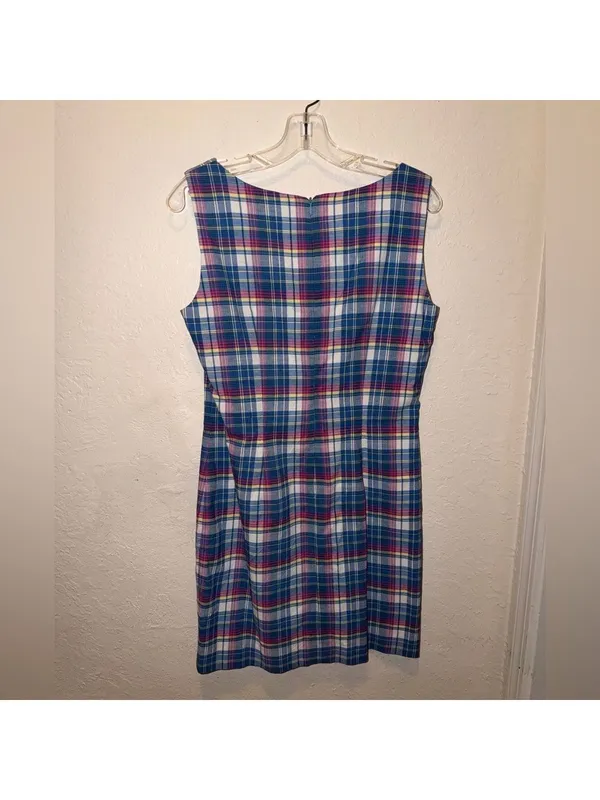 Vintage Sleeveless Plaid dress Jumper 90s teacher cottagecore - Image 3