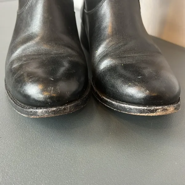 Frye Melissa Button Back Riding Boots Black Leather Knee High Equestrian Sz 7 - Image 4