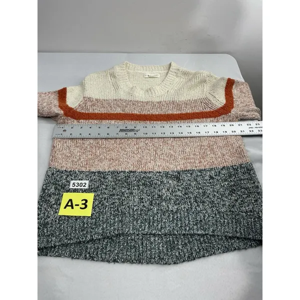 Womans Lori Grey For Loft Long Sleeve Pullover Sweater Large Multicolor - Image 5