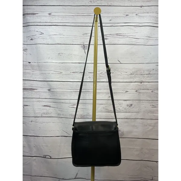 Coach Vintage Tribeca 9092 Black Leather Flap Crossbody Bag - Image 10