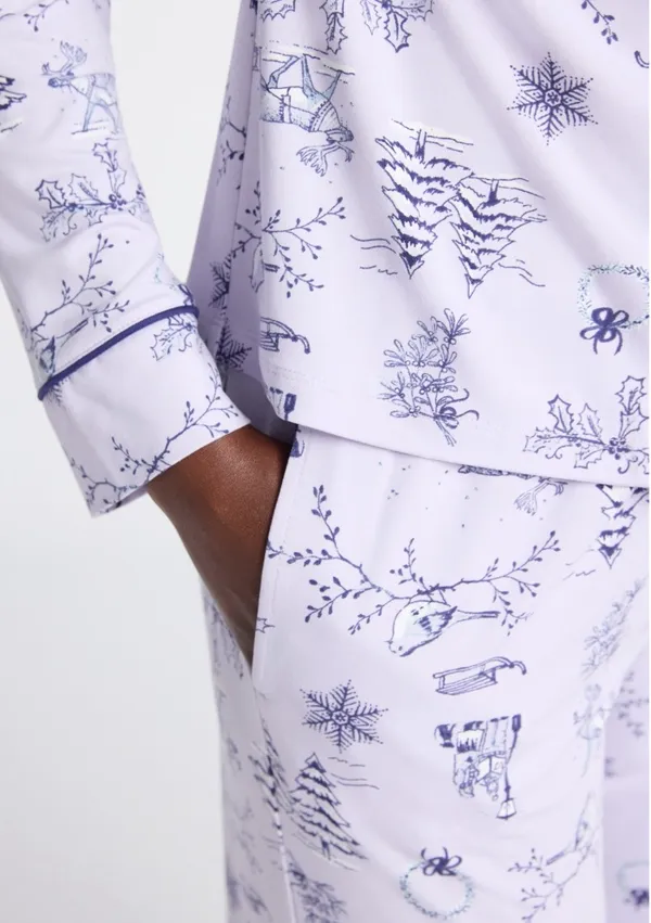 Walmart Joyspun Women's Dreamy Soft Collection Long Sleeve Top and Pants Pajama Set - Image 4