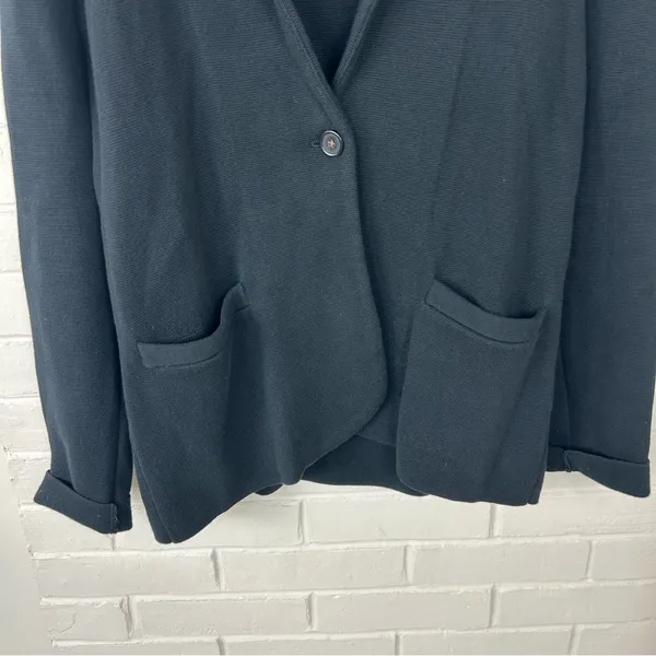 J.Crew Factory Black Schoolboy Sweater Blazer Size S - Image 5