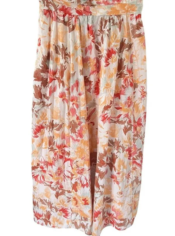 Abercrombie Ruched Strapless Floral Midi Emerson Dress - Image 4