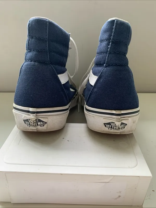 Vans Sk8-Hi women’s size 6.5 navy blue canvas shoes - Image 4