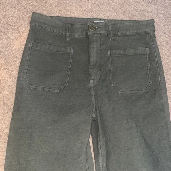Faherty Stretch Terry Patch‎ Pocket Wide Leg Utility Coastal Sage Green 31 - Image 4