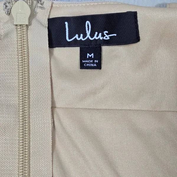 Lulus‎ Queen of the Evening Cream Maxi Dress NWT Size Medium Formal Evening Gown - Image 5