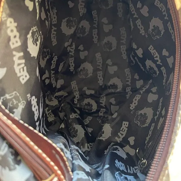 Betty Boop Faux Leather Purse Cow Spots Print Western Vintage Tote Bag - Image 14