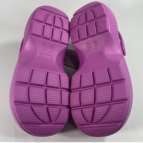 Crocs Stomp Clog Women's 10 Mens 8‎ Orchid Purple Platform Sandals Chunky NEW - Image 8