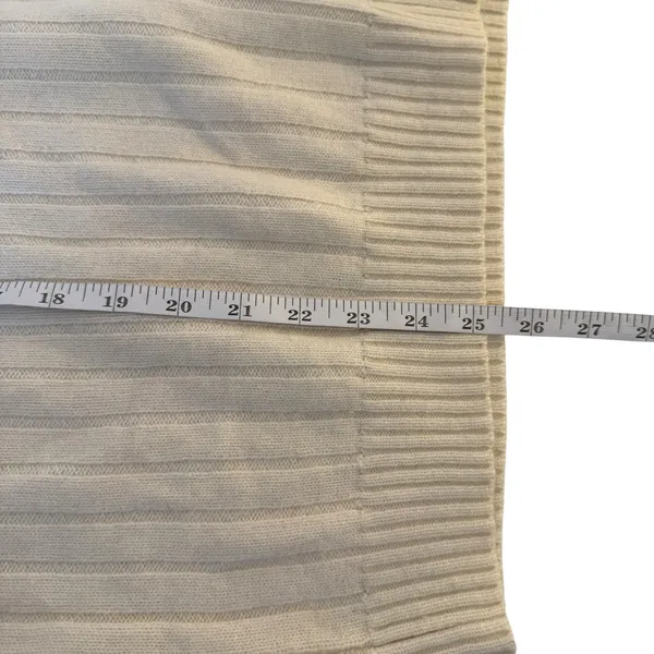 Banana Republic Womens Ivory Ribbed Roll Neck Sweater Merino Wool Cashmere Small - Image 12