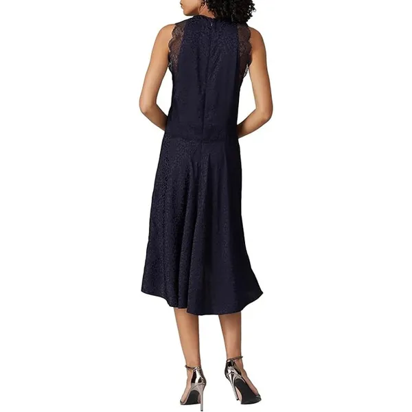 Zadig & Voltaire Roberto Jack Leo Leopard Woven Silk Cocktail Dress Navy XS - Image 2
