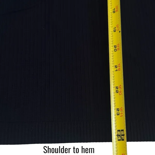 Zella Black Ribbed Racerback Tank Athletic Gym‎ Stretch Comfort Minimalist M - Image 10