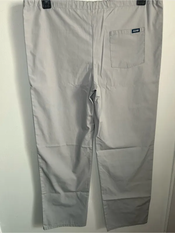 Excellent Preloved Condition Adar Gray Universal Scrub Uniform Drawstring Pant Size XS - Image 2
