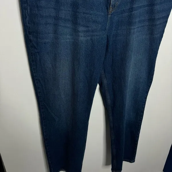 Abercrombie & Fitch The 90's Straight Ultra High Rise Blue Wash 24‎ Long Casual - Image 9