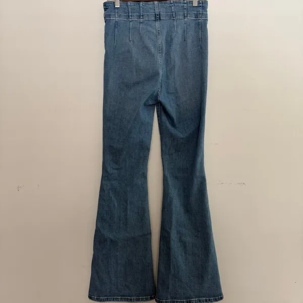 We the Free Jayde Flare Jeans High Rise Flare Leg Boho‎ Denim Jeans Size 30 - Image 7