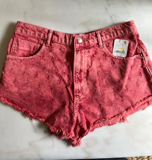 Free People We The Free Mixed Emotions Hi Lo Short Dragonfruit Sorbet Pink Rose - Image 6