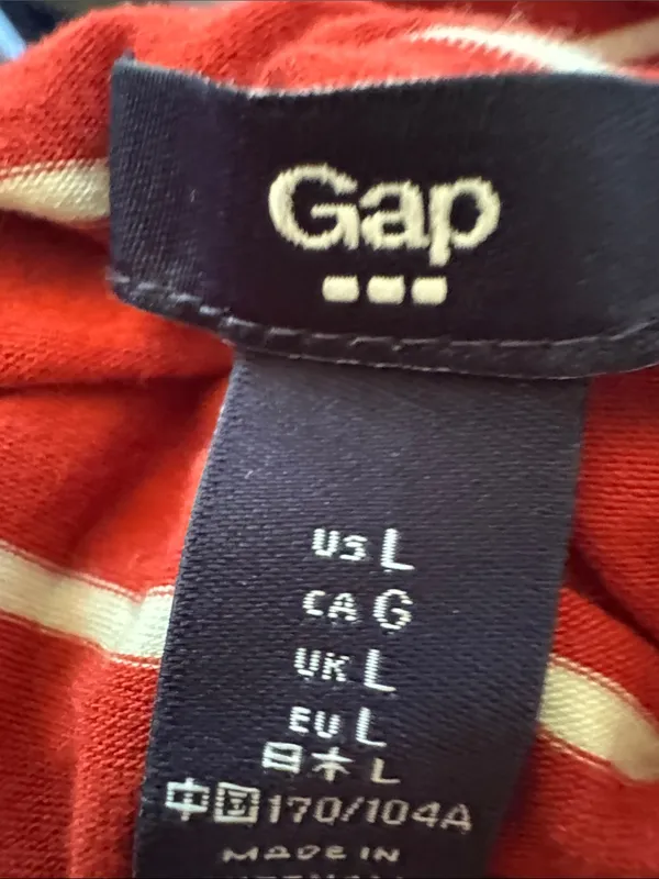 GAP Factory Red & White Striped Turtleneck Sweater - Image 6