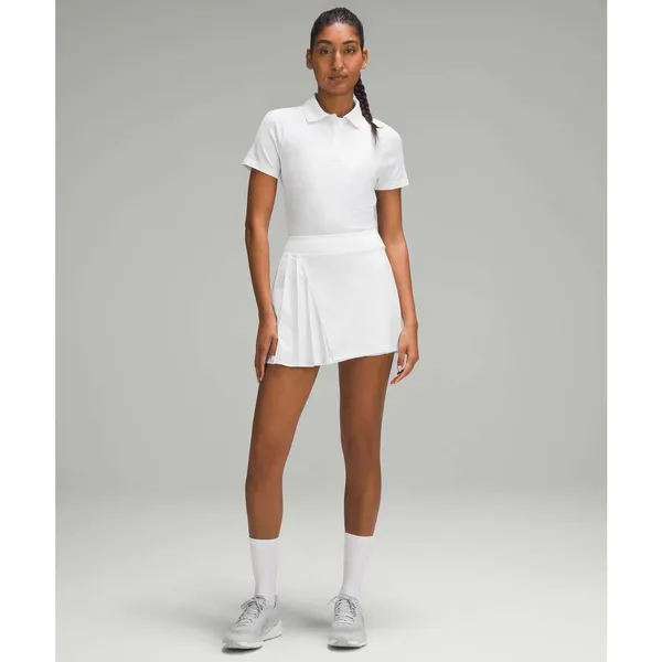 Lululemon Swiftly Tech Short Sleeve Polo Shirt White Size 8 - Image 7