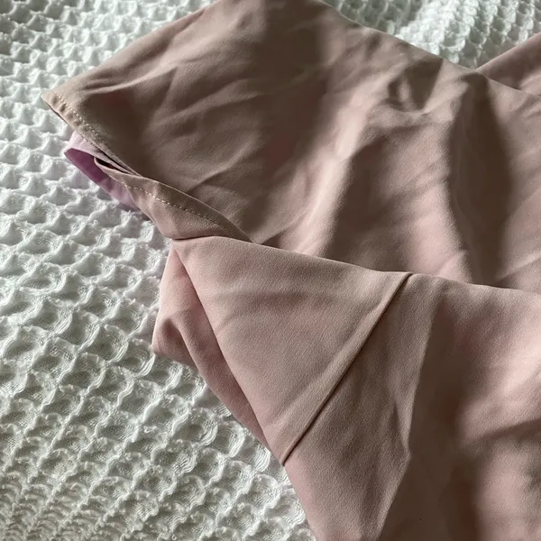 Superdown pink crossover high slit below back backless maxi dress prom gown - Image 6