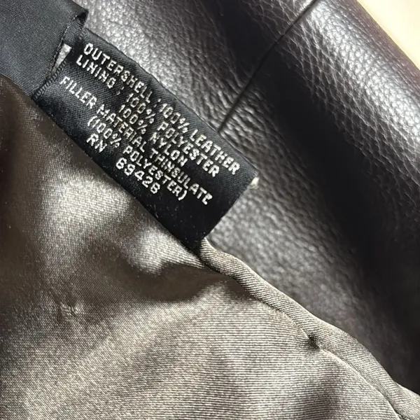 Vtg Wilsons thinsulate Leather jacket Asymmetrical‎ Zip Lined chocolate Brown S - Image 13