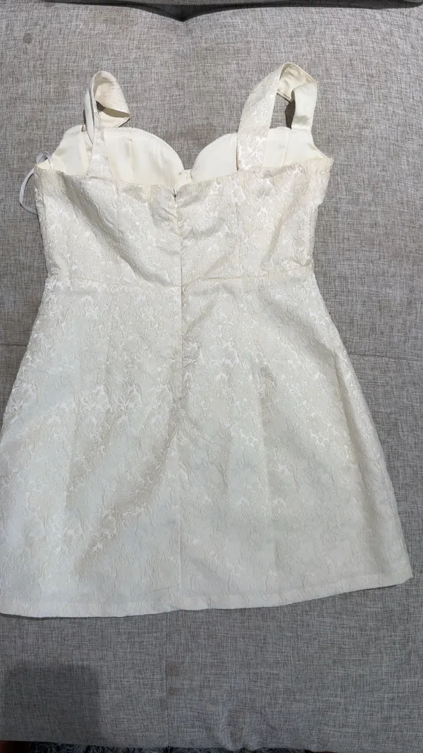 Lulus Ivory Mini Homecoming Dress  - Image 4