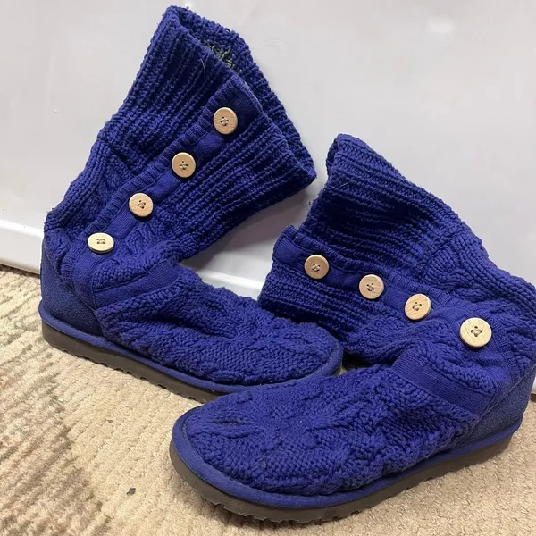 UGG Women's Leland Indigo Knit Cardy Pull On Winter Boots Size US 7‎ - Image 5